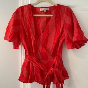 Loft ruffle top